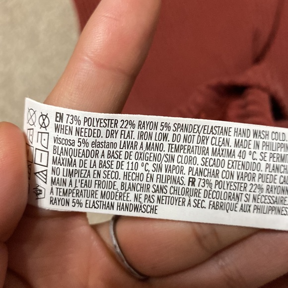 Forever 21 Rust Ribbed Button Down Off The Shoulder Long Sleeve Dress Size M - Picture 4 of 4